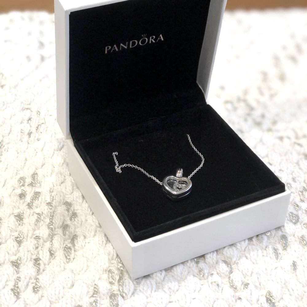 NWT Pandora heart inside heart necklace still in box